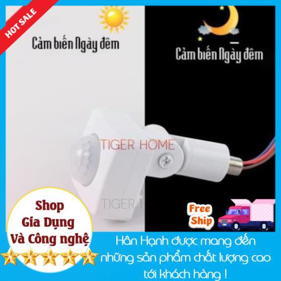 Mặt cảm biến chuyển động trong nhà ngoài trời chịu nhiệt độ cao có điều chỉnh thời gian, ban ngày ban đêm bh 1 đổi 1