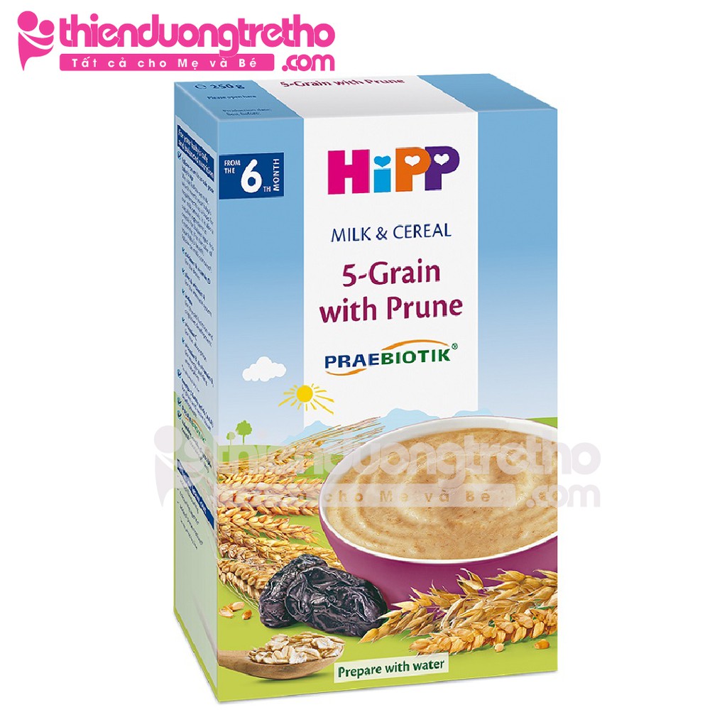 Bột Sữa Dinh Dưỡng HIPP Bổ Sung Praebiotik Ngũ Cốc Tổng Hợp, Mận Tây 250G
