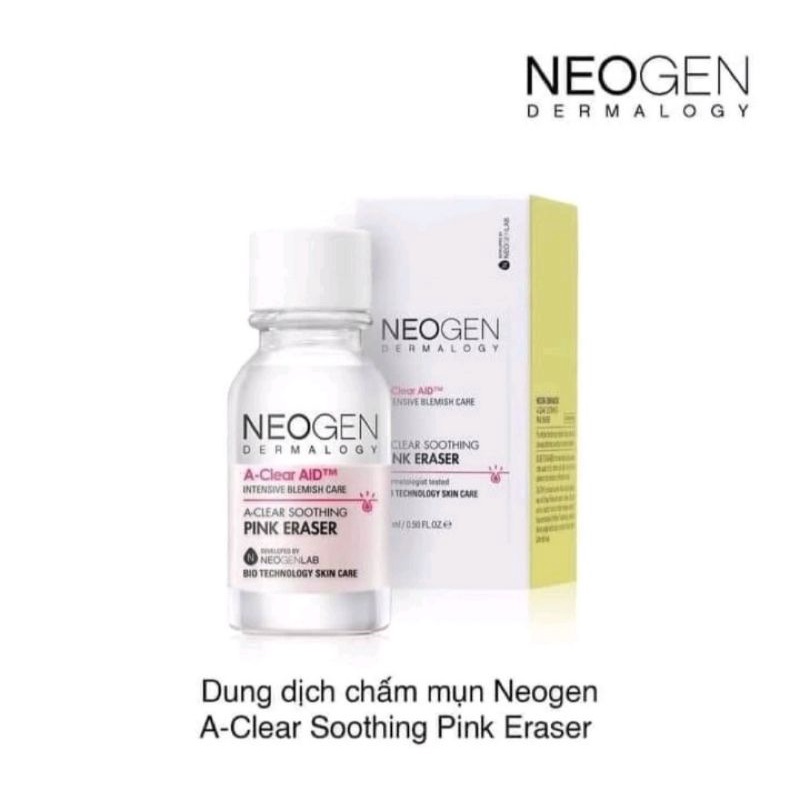 Dung Dịch Chấm Mụn Neogen Dermalogy A-Clear Soothing Pink Eraser 15ml Giảm Sưng Mụn