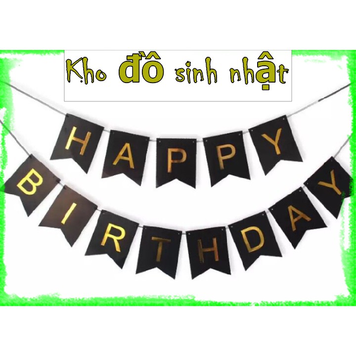 Dây treo chữ HAPPY BIRTHDAY ánh kim trang trí sinh nhật - dài 3M, trang trí tiệc