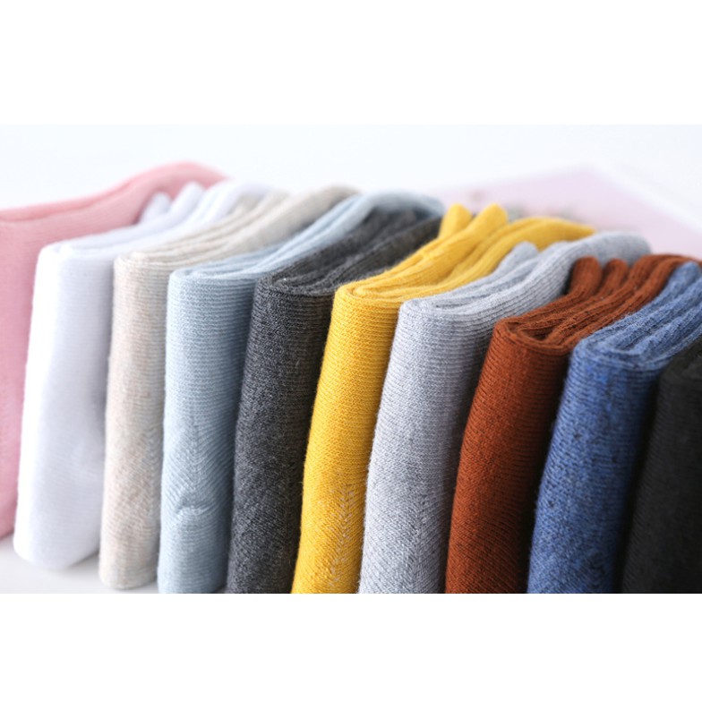 Tất cổ cao nữ, vớ cổ cao nữ hình gấu xinh xắn vải cotton co giãn 10 đôi đủ màu TC96 - VHT SHOP