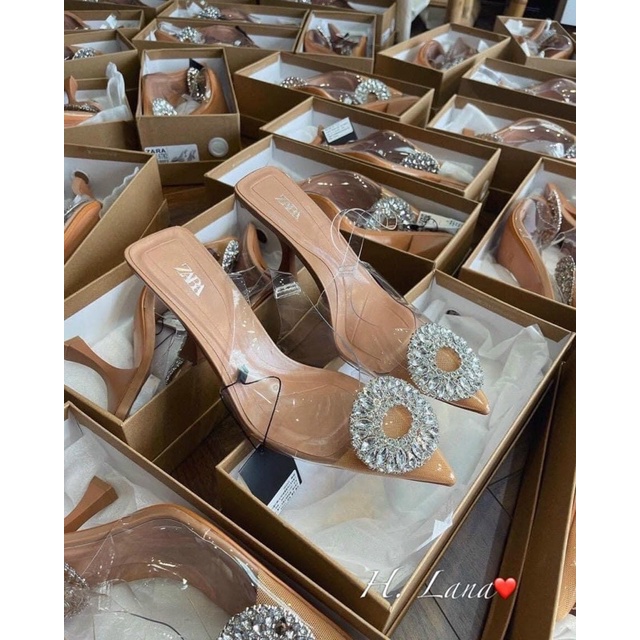 Mã 2129–6782 GIÀY GUỐC ZA.RA MICA ĐÁ TRÒN FULL BOX