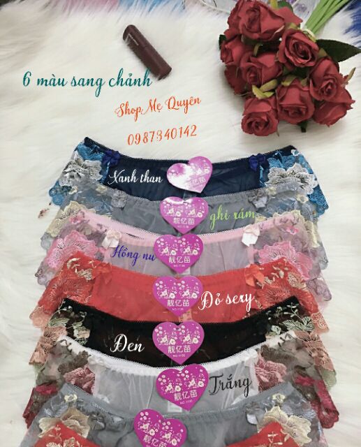 Combo 10 Quần lót Ren thêu 4D cao cấp