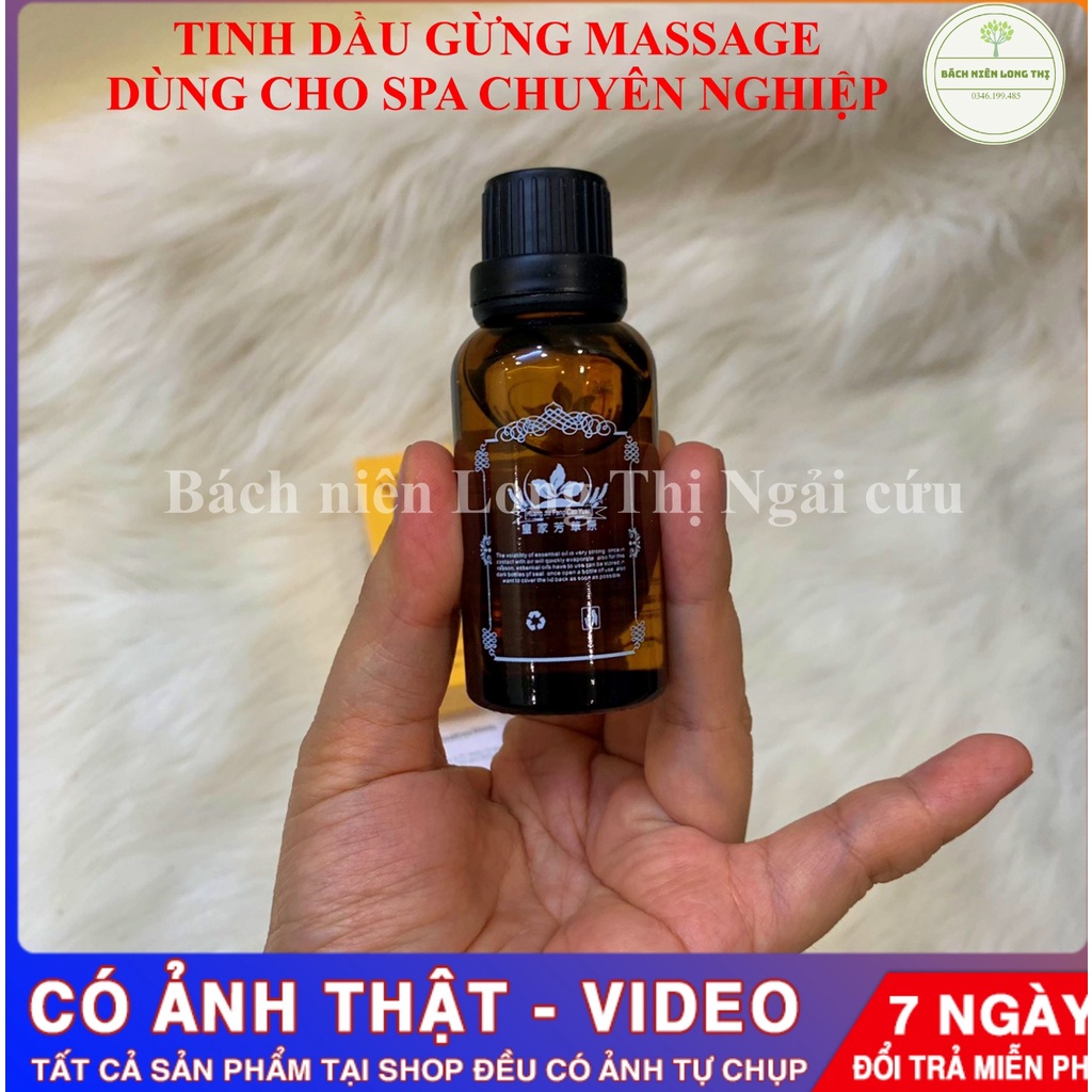 Dầu gừng massage xoa bóp giảm đau xương khớp, giảm mỡ bụng- hãng Hoàng gia phương thảo-nội địa Trung-chuyên dụng spa