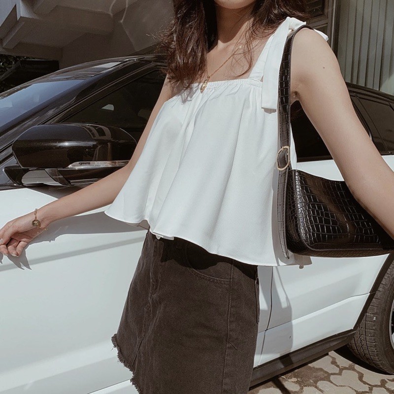 áo hai dây đũi trắng và hồng