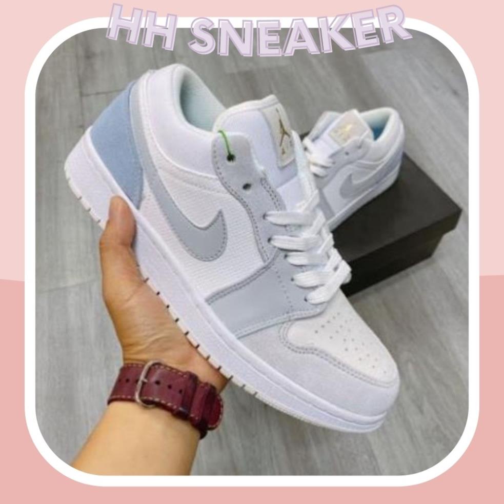 Giày 𝐉𝐨𝐫𝐝𝐚𝐧 1 Low paris xám xanh cổ thấp, Sneaker thể thao JD1 Nam Nữ hàng đẹp Full BOX BILL 😆