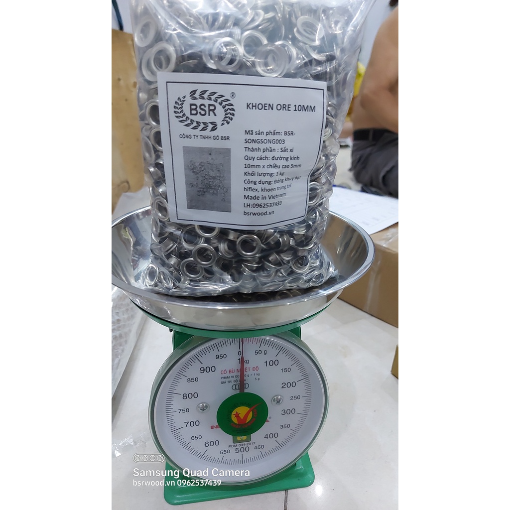 1KG Khoen ore mắt cáo 10mm Sắt xi màu Khuy ore mắt cáo bấm bạt, túi giấy Không long đền