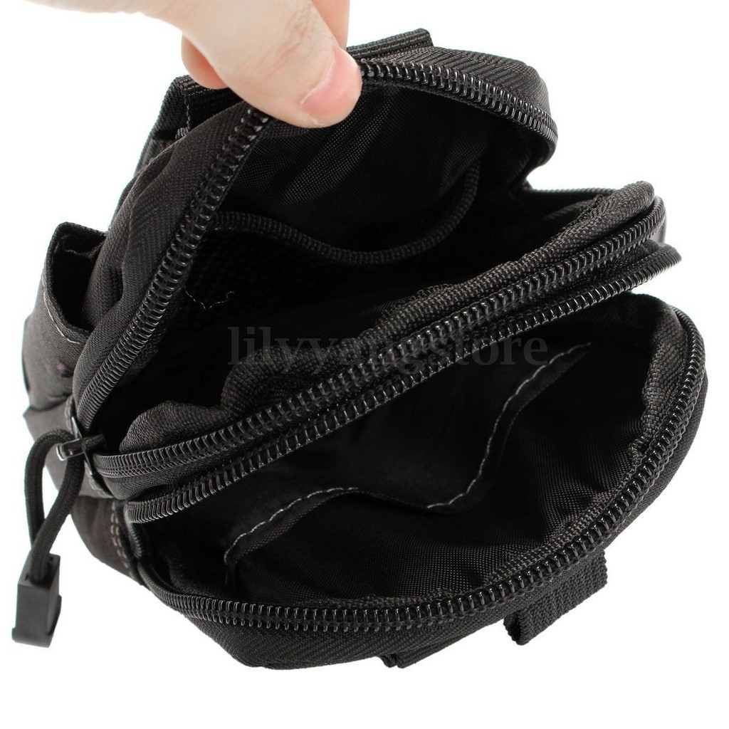 HGL♪Mens Outdoor Tactical Molle Waist Pack Fanny Phone Pouch Belt Bag Camping Hiking Bag