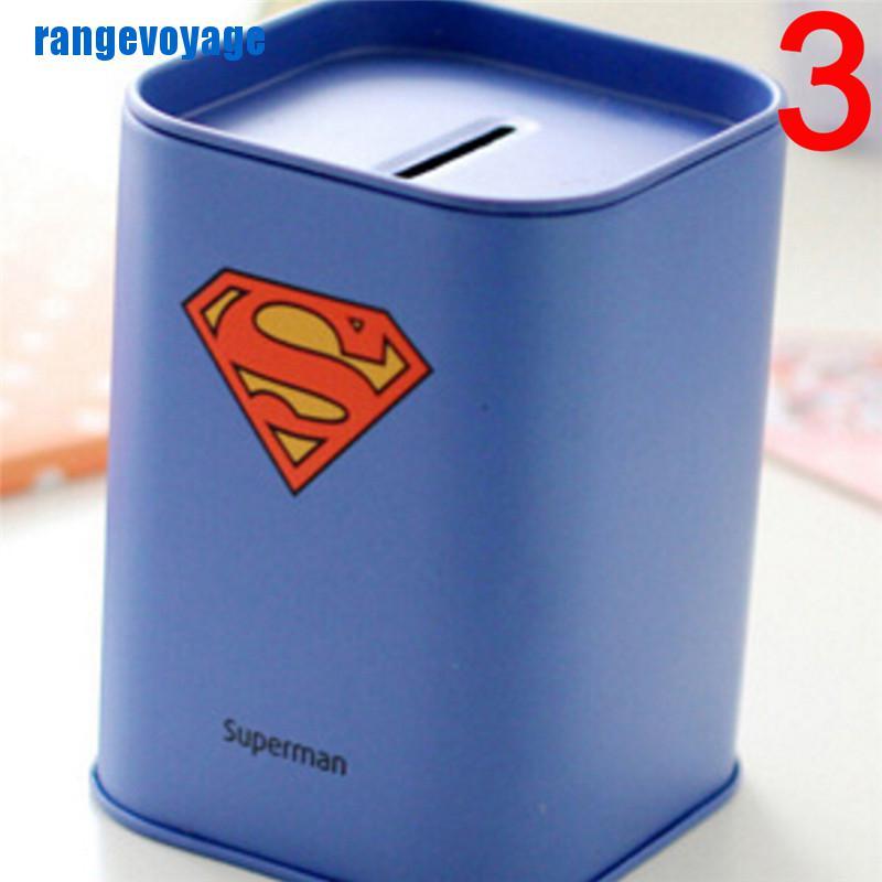 Hộp đựng tiền tiết kiệm in hình người dơi / siêu nhân / siêu anh hùng