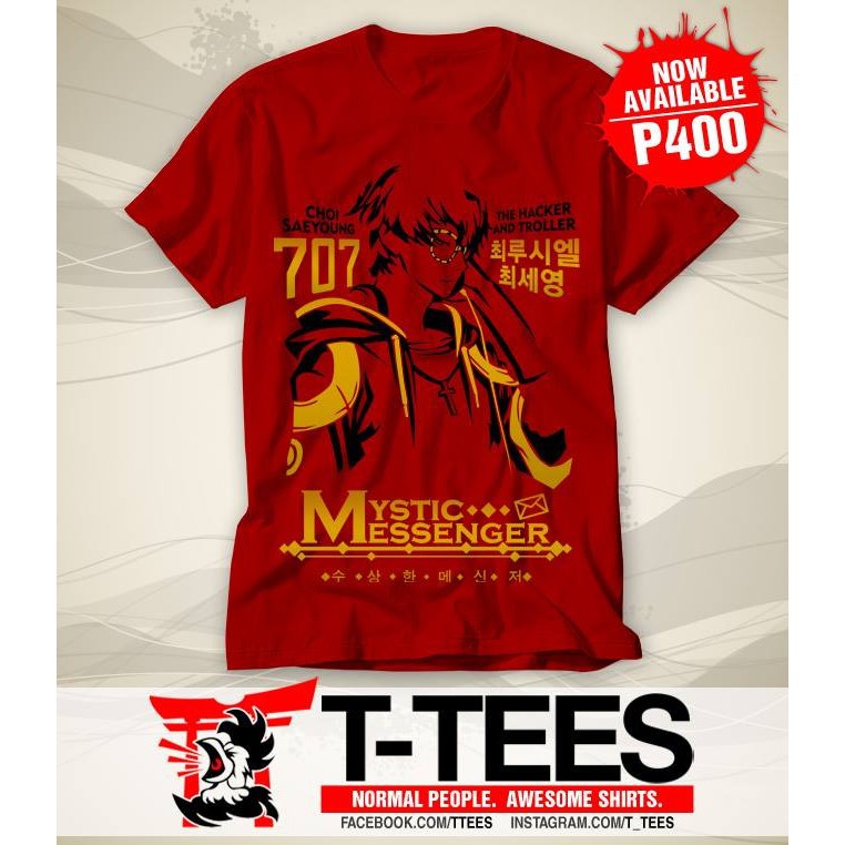 Mẫu áo thun in hình 707 Mystic Messenger T- độc đẹp giá rẻ