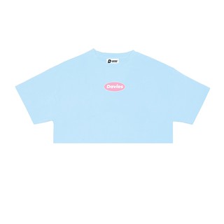 Áo thun croptop nữ màu xanh local brand DAVIES Basic Croptop-Blue