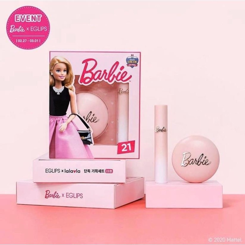 Set phấn Eglips x Barbie Blur Powder Pact 21 và Son Misty Velvet Tint 03 Limited Edition | BigBuy360 - bigbuy360.vn