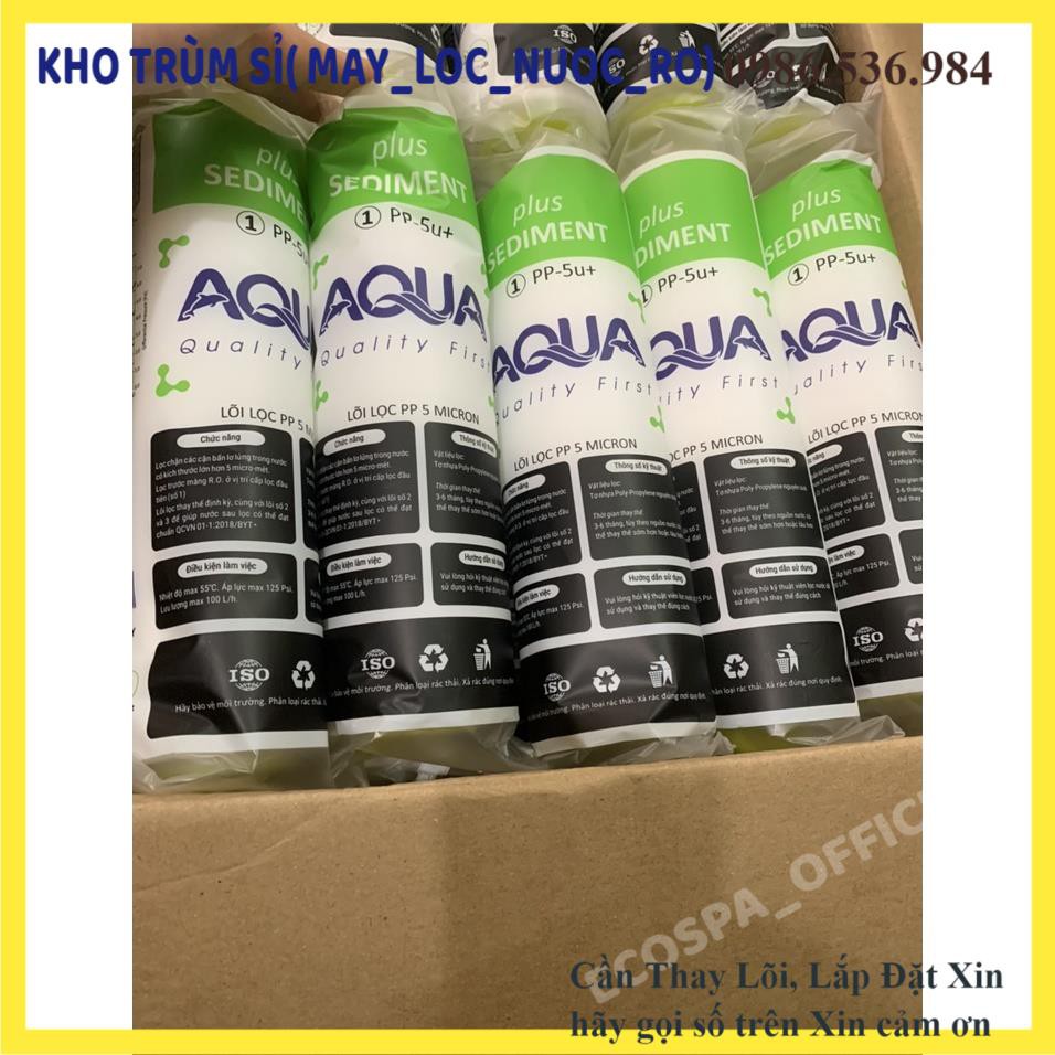 COMBO 10 LÕI SỐ 1THAY ĐƯỢC CHO CÁC LOẠI MÁY/ LÕI SỐ 1/ LÕI LỌC ĐẦU NGUỒN PP 5 MICRON