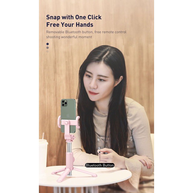 Gậy chụp ảnh Baseus BLUETOOTH TRIPOD ♥️