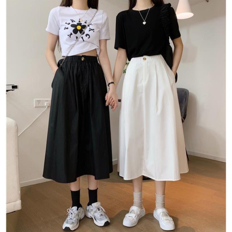 Yena Chân Váy Chữ A Lưng Cao Phối Túi Phong Cách Hàn Quốc | BigBuy360 - bigbuy360.vn