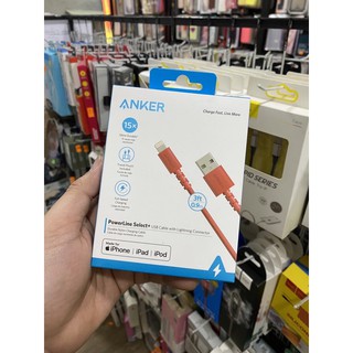 Cáp sạc/dây sạc anker powerline select+ lightning dài 0.9m - a8012-bh 18 tháng