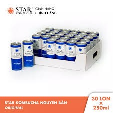 TRÀ KOMBUCHA Nguyên Bản / Original (250ml/lon)/Thùng 12Lon - Star Kombucha.