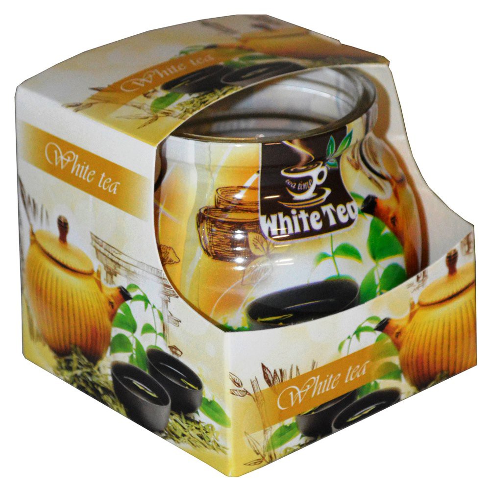 Ly nến thơm tinh dầu cao cấp Admit White Tea 85g - hương trà trắng, không khói, an toàn, khử mùi, thư giãn