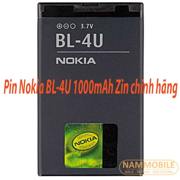 Pin Nokia 5530, 5730, 6212, 6216, 6600 Slide, 8800 Arte, 8800 Carbon Arte, E66, E75 BL-4U 1000mAh zin chính hãng
