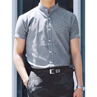 Áo sơ mi nam tay ngắn cổ trụ màu trắng ,màu đen, xanh đen, xanh biền, xám