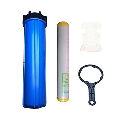 Combo 2 Bộ Lọc Nước 20 Inch Gầy Lõi Cation Và Than Hoạt Tính Đầu Nguồn Khử Mùi Và Làm Mềm Nước Hiệu Quả