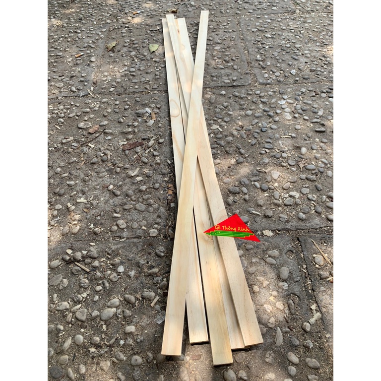 Thanh gỗ thông dày 1cm rộng 3cm dài 1m dùng làm nẹp chỉ, làm thùng gỗ decord, đóng chuồng thú cưng, DIY