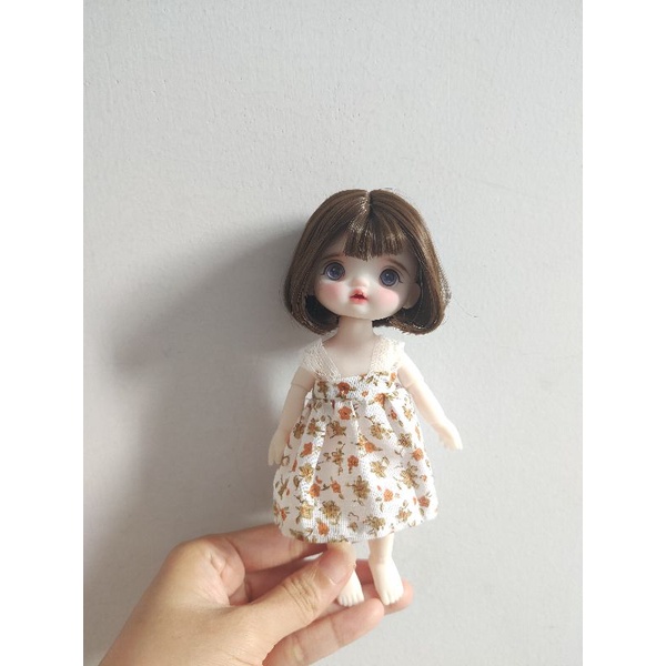 Đầm mùa hè cho búp bê bjd 1/8, búp bê 16cm