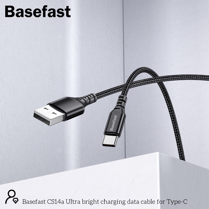 Dây cáp sạc nhanh Basefast CS14a sạc nhanh 3A TypeC - CS14i sạc 2.4A Leghtnin - CS14m sạc 2.4A micro Bảo Hành 18 Tháng