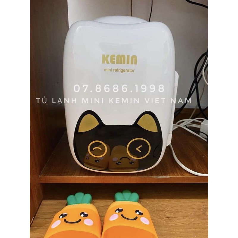 Tủ lạnh mini KEMIN K6 Cat Head 6L-Dùng ở nhà và ô tô, 2 chiều nóng lạnh