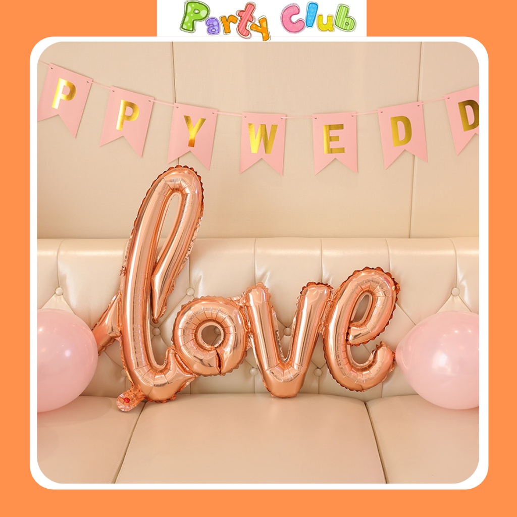 Bóng chữ Love liền - bóng trang trí tiệc cưới