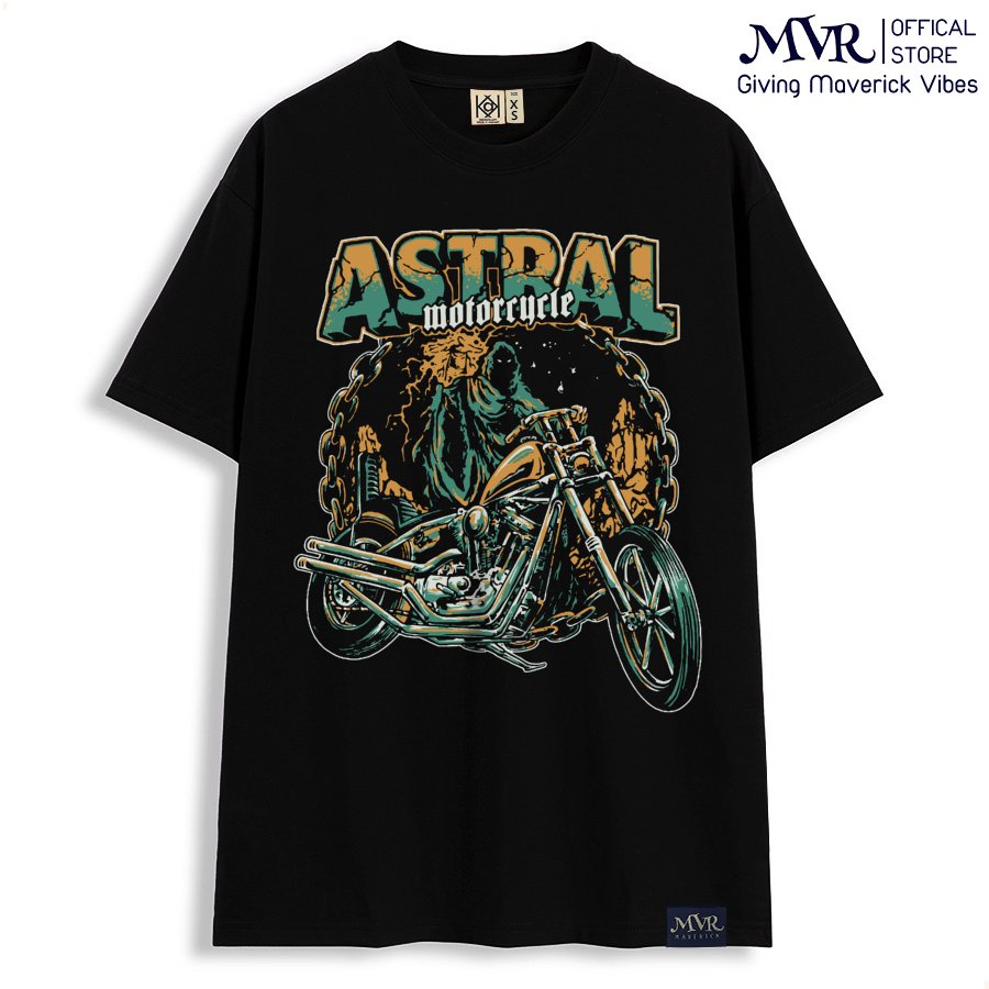 Áo thun nam mô tô moto thần chết ghost rider lái harley dành cho phong cách rock MVR size rộng tee Mỹ BB4283