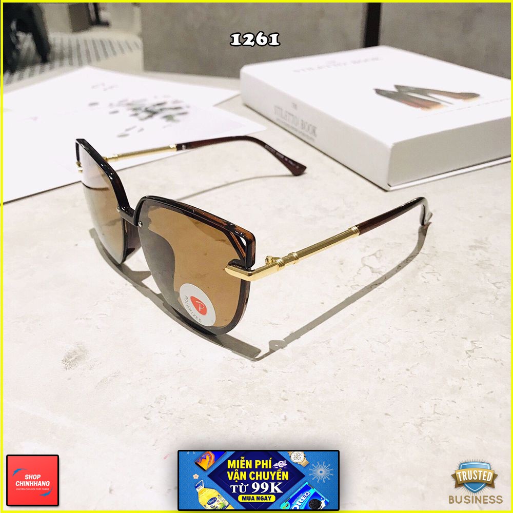 KÍNH MÁT NỮ TRÒNG POLARIZED GỌNG MẠ VÀNG SÀNH ĐIỆU SH1261