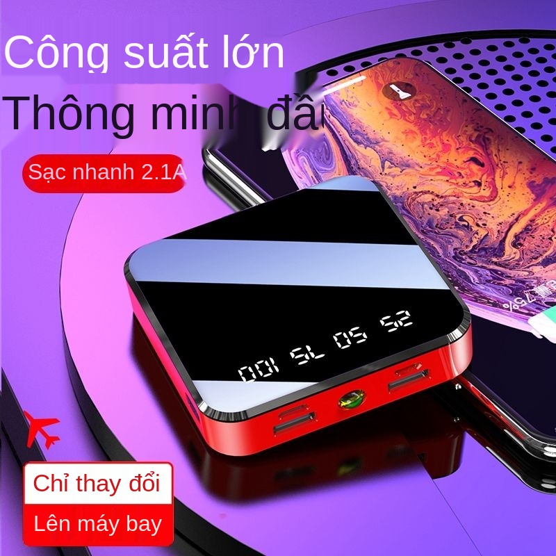 > Pin dự phòng sạc nhanh dung lượng cao 10000mAh Apple 5oppo Android vivo phiên bản mini dễ thương di động <