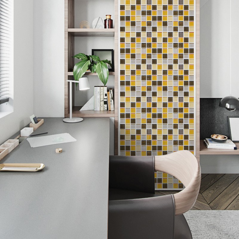 Nhãn dán tường PVC giả gạch 2D tự dính chống thấm nước chống dầu trang trí nhà bếp và phòng tắm | BigBuy360 - bigbuy360.vn