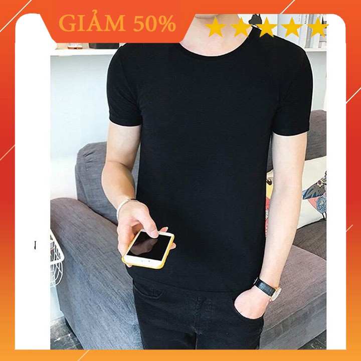 Áo thun trơn nam nữ ngắn tay cổ tròn, 2 màu, chất vải dày dăn, co giãn 4 chiều, LB1990Store | BigBuy360 - bigbuy360.vn