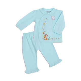 Bộ đồ sơ sinh cài xéo bé gái tay dài 1319- HELLO B&B (hình in ngẫu nhiên)