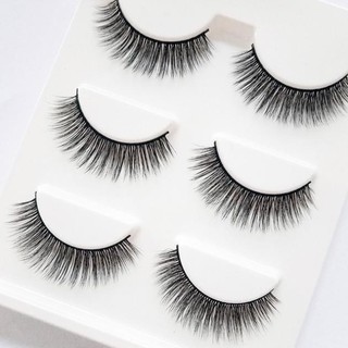 Lông mi chồn 3D hộp 3 đôi (kèm keo)