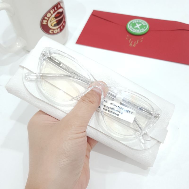 Gọng kính cận nữ nhựa bọc kim loại, mắt mèo , nhiều màu - CATEY Y8013