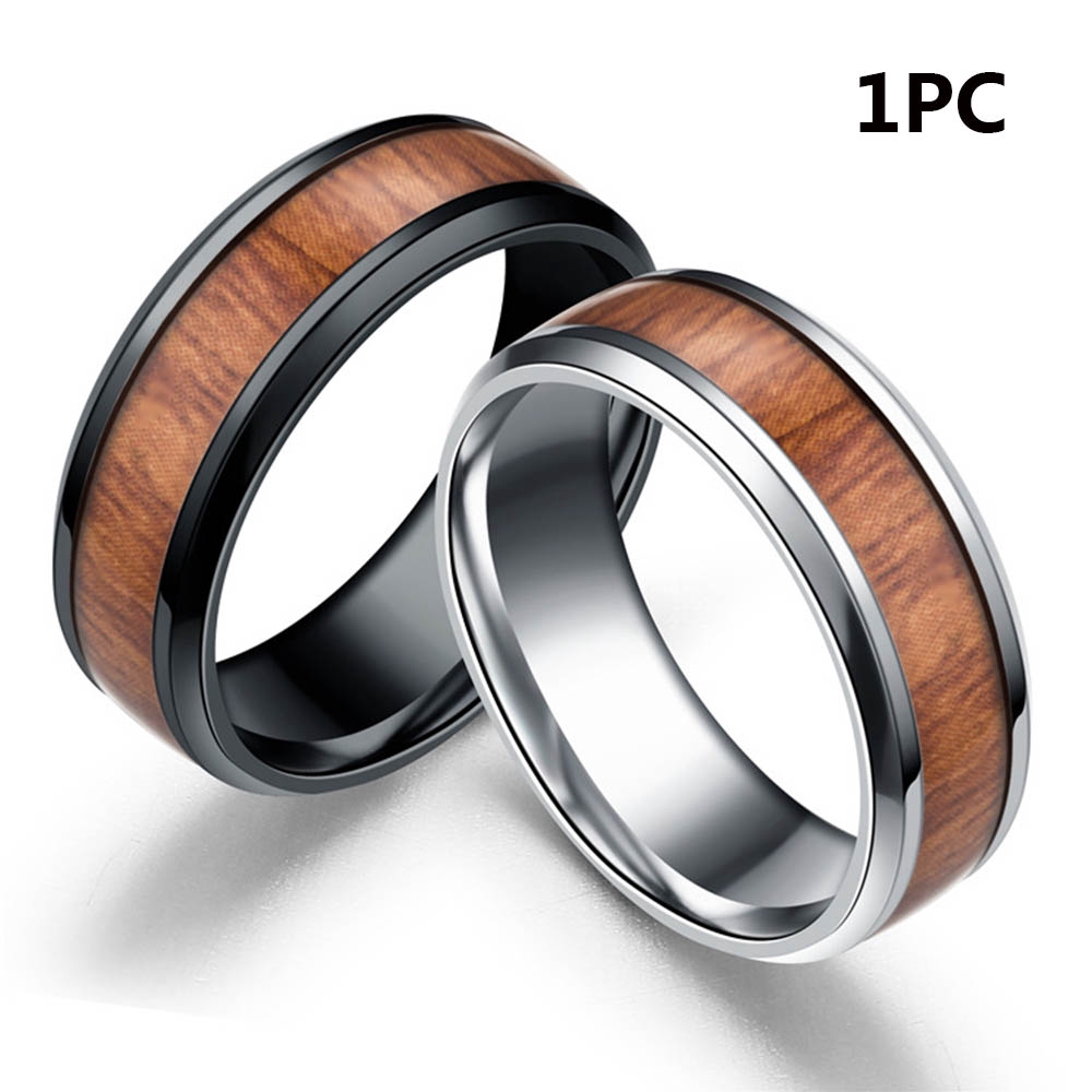 MOILY Mosaic 8mm Men Vintage Jewelry Tungsten Steel Ring