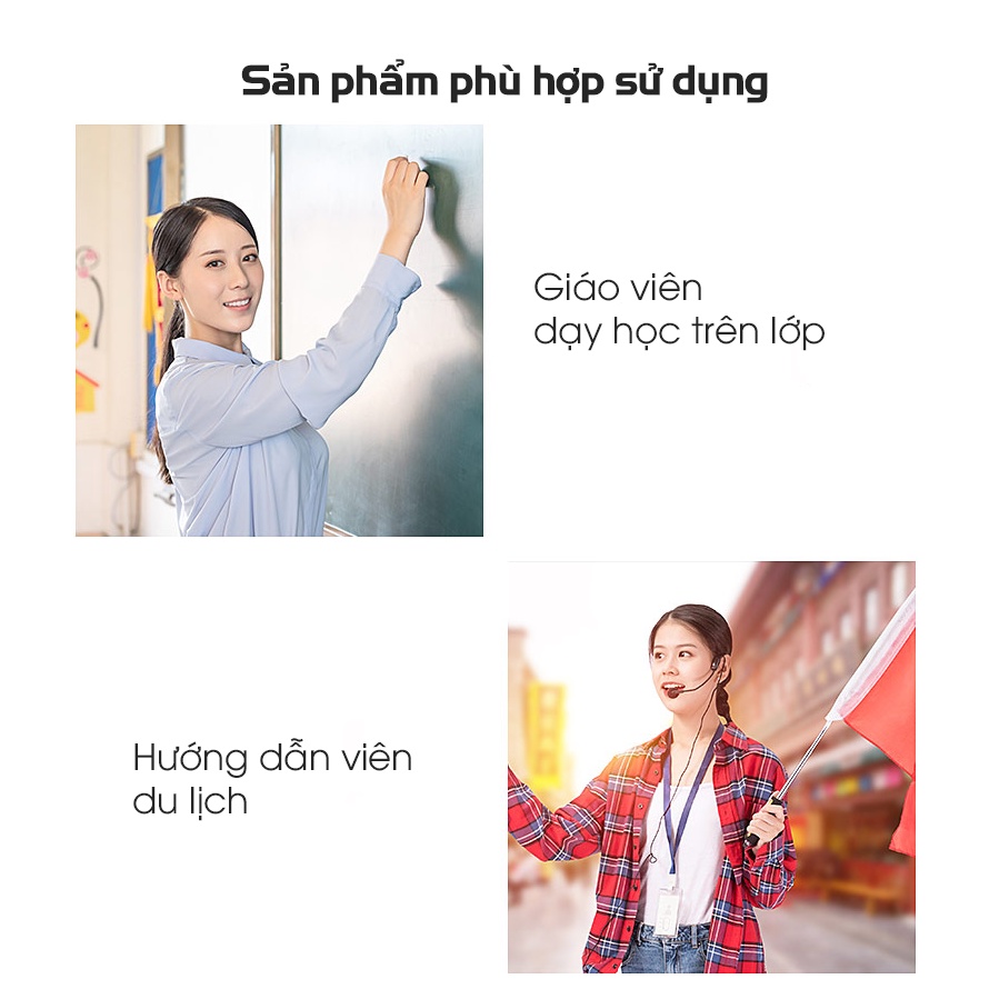 Micro Đeo Tai SHIDU S8, Mic Trợ Giảng Có Dây Chuyên Nghiệp Kết Nối Với Mọi Loại Loa