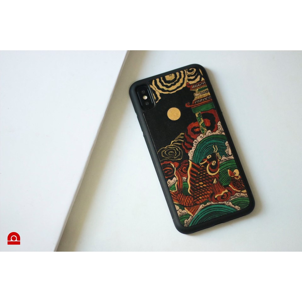 Ốp da Đỏ Case - Mẫu Cá Chép vượt vũ môn Limited - Ốp iphone/samsung - Docase.vn