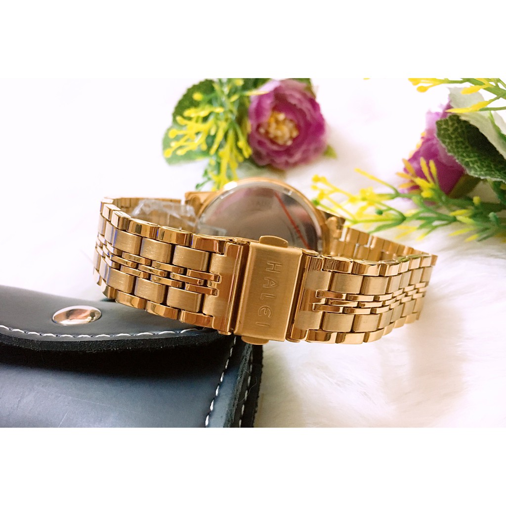 Đồng hồ cặp đôi dây thép Halei Gold Titanium đẳng cấp | BigBuy360 - bigbuy360.vn