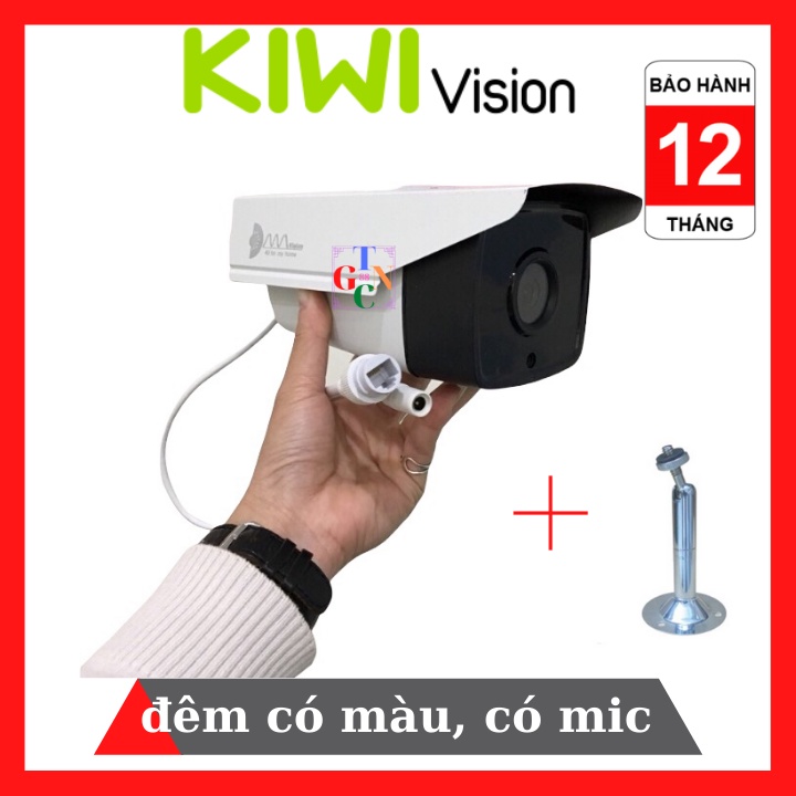 Camera PoE Thân Trụ Model IP2300 Kiwivision 3.0MP Có Tích Hợp Mic Thu Âm, Kèm Chân Đế