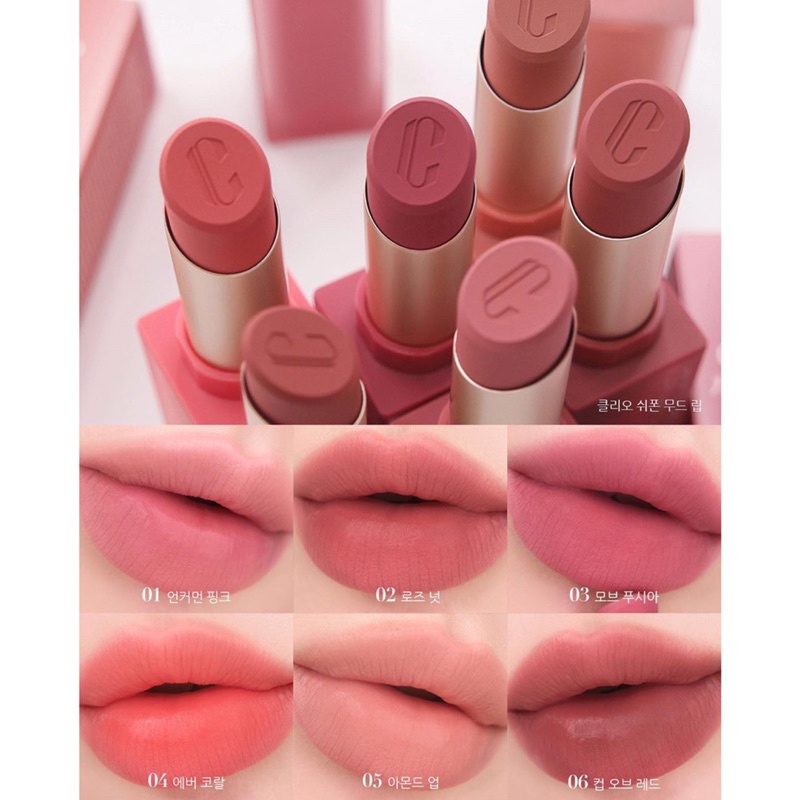 Son thỏi lì chuẩn màu Clio Chiffon Mood Lip Sweet Pleasure Edition