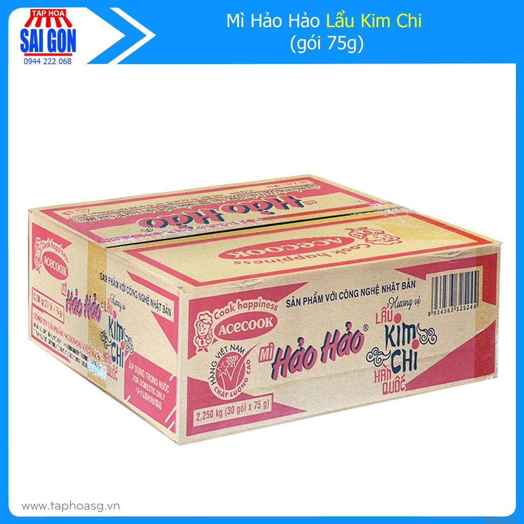 Mì Hảo Hảo Lẩu Kim Chi Hàn Quốc gói 75g mang hương vị chua cay mới của kim chi đến các tín đồ mì gói