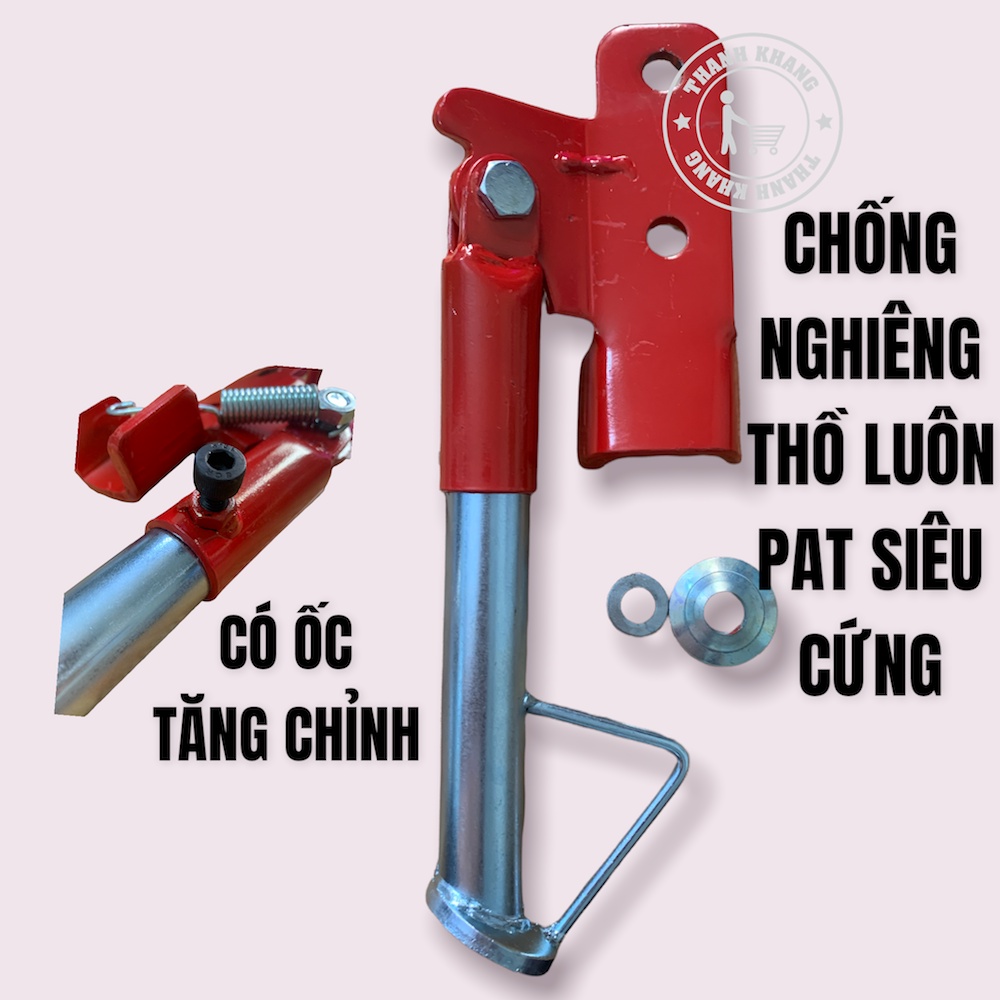 Chống nghiêng thồ có pat siêu cứng loại đặc biệt màu đỏ có ốc tăng chỉnh 3 cấp độ 006001917