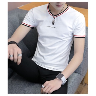 Áo Thun Nam Ngắn Tay Cổ Tim Body Thời Trang modelFashion Cao Cấp BN06- Trắng [SIÊU RẺ] hàng vnxk