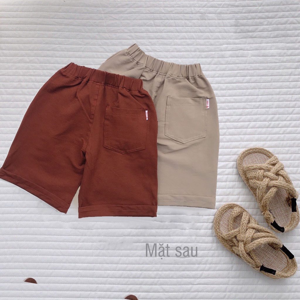 Quần Thô Đũi Mùa Hè Bé Trai Tới Size Đại. Quần Sooc Kaki Trẻ Em Teen Boy 1-5 tuổi Shopmevung