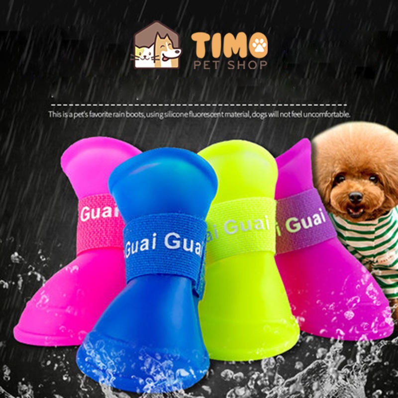 Giày Cao Su Cho Chó Mèo - Hỗ Trợ Lúc Tắm &amp; Đi Ngoài Trời Mưa