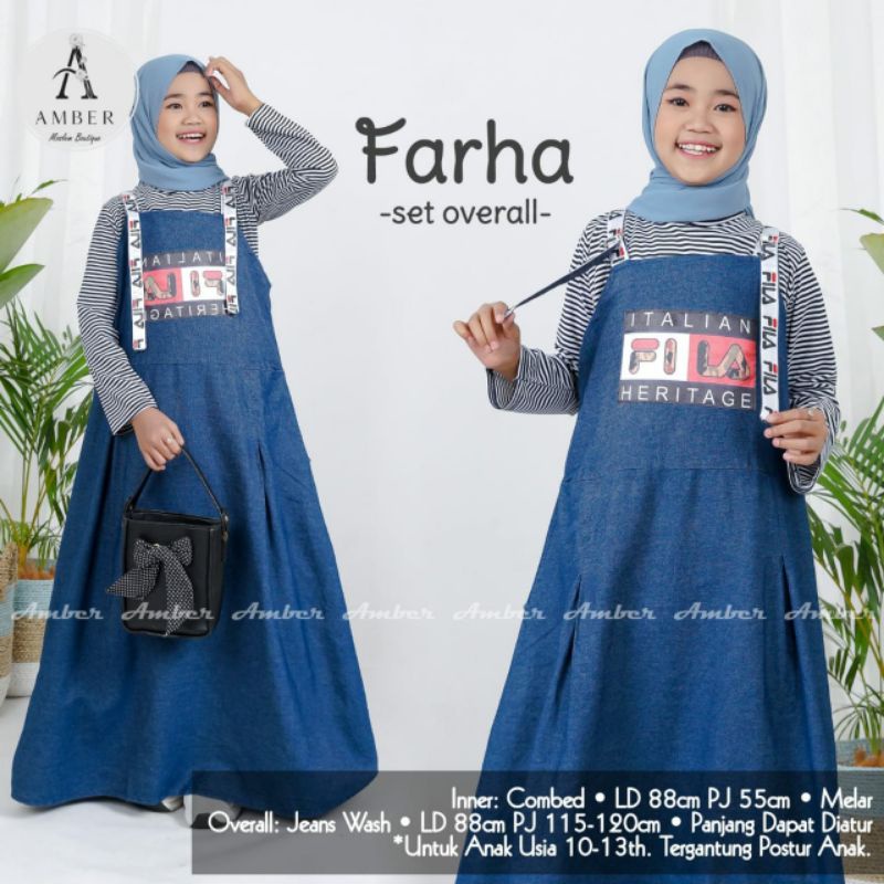 Set quần yếm jeans + áo thun cho bé từ 10-13 tuổi